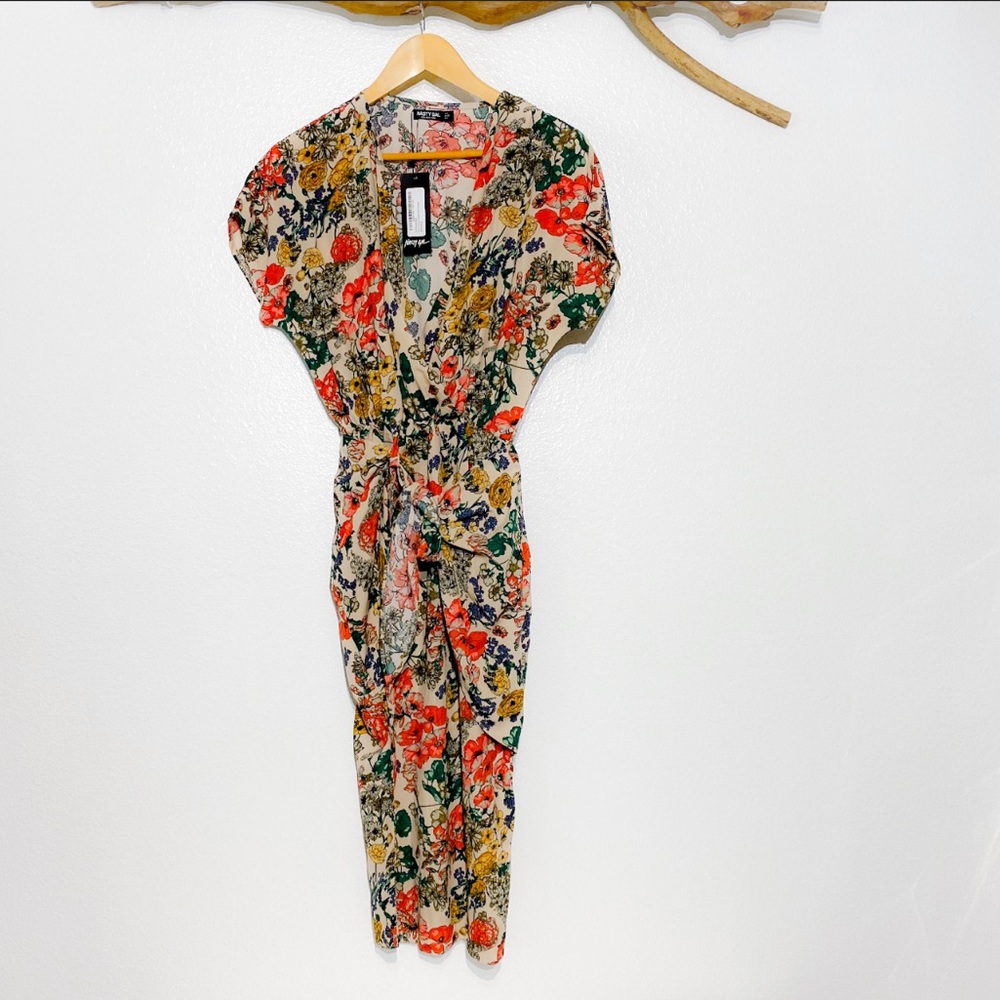 Nasty Gal knot Front Floral Dress